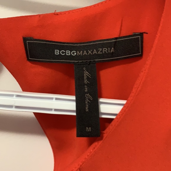 BCBG Maxazria Red Jumpsuit (Wide-Leg, Open Back) - Picture 7 of 8